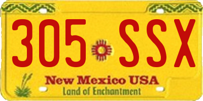 NM license plate 305SSX