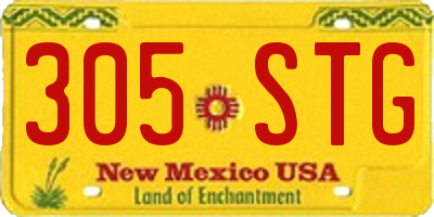 NM license plate 305STG