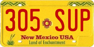 NM license plate 305SUP