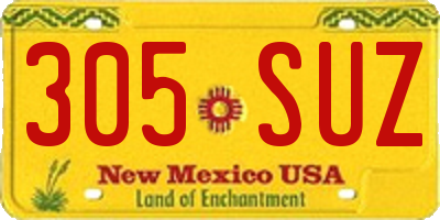 NM license plate 305SUZ