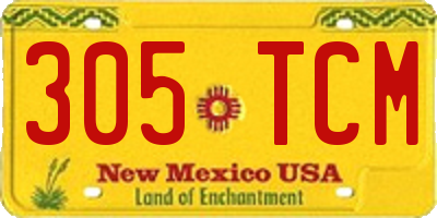 NM license plate 305TCM