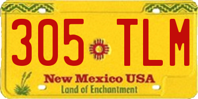 NM license plate 305TLM
