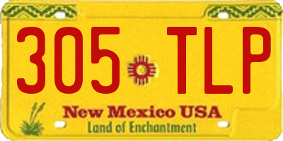 NM license plate 305TLP