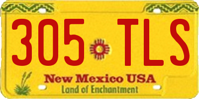 NM license plate 305TLS