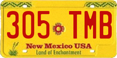 NM license plate 305TMB