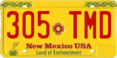 NM license plate 305TMD