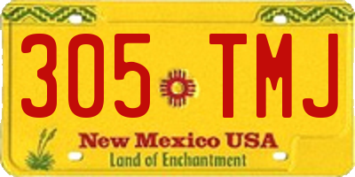 NM license plate 305TMJ