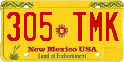 NM license plate 305TMK