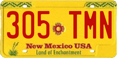NM license plate 305TMN