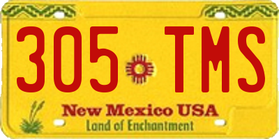 NM license plate 305TMS