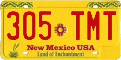NM license plate 305TMT