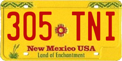 NM license plate 305TNI