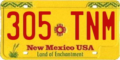 NM license plate 305TNM