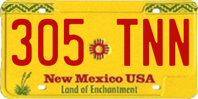 NM license plate 305TNN