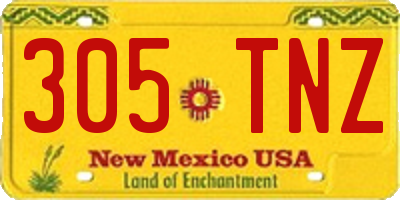 NM license plate 305TNZ
