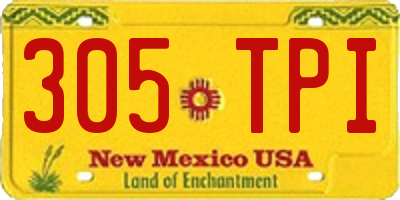 NM license plate 305TPI