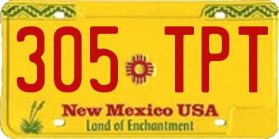 NM license plate 305TPT