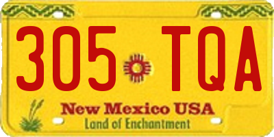 NM license plate 305TQA