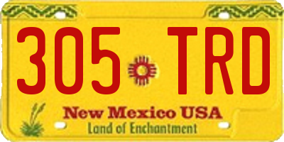 NM license plate 305TRD