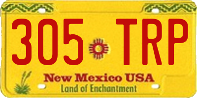NM license plate 305TRP