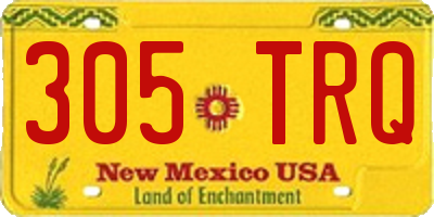 NM license plate 305TRQ