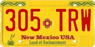 NM license plate 305TRW