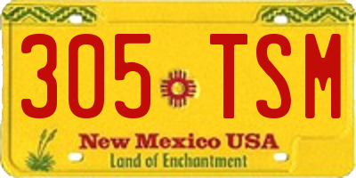 NM license plate 305TSM