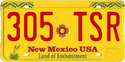 NM license plate 305TSR