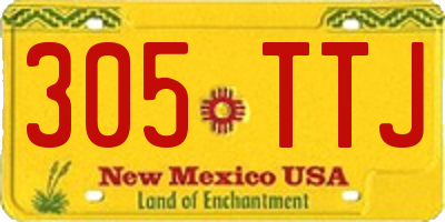 NM license plate 305TTJ