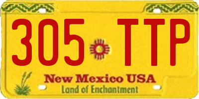 NM license plate 305TTP