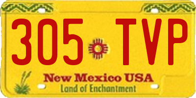 NM license plate 305TVP