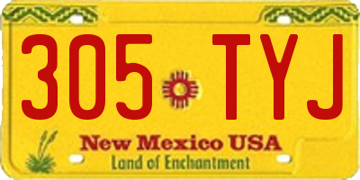 NM license plate 305TYJ