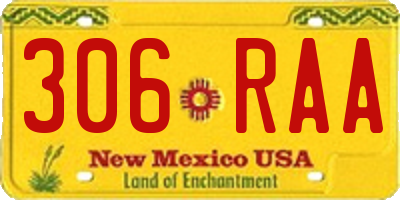 NM license plate 306RAA