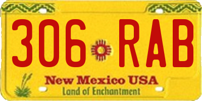NM license plate 306RAB