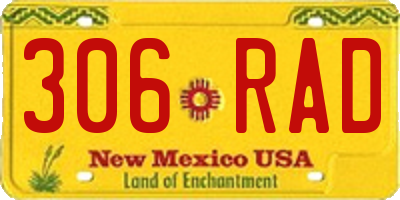 NM license plate 306RAD