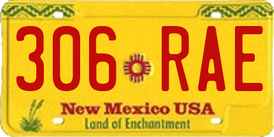 NM license plate 306RAE