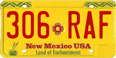 NM license plate 306RAF