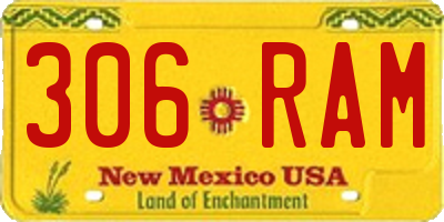NM license plate 306RAM