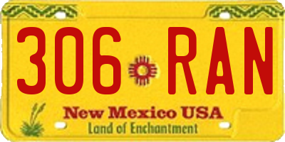 NM license plate 306RAN