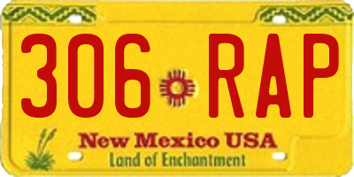 NM license plate 306RAP