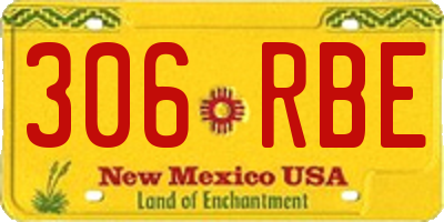 NM license plate 306RBE