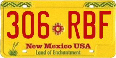 NM license plate 306RBF