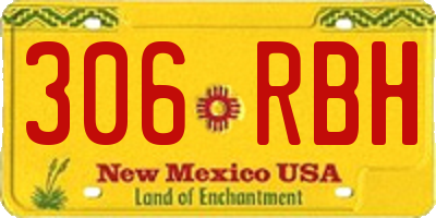 NM license plate 306RBH