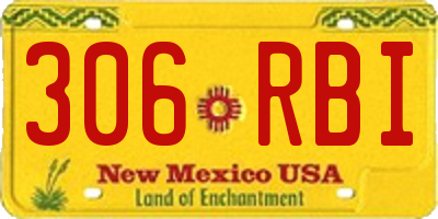 NM license plate 306RBI