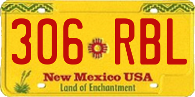 NM license plate 306RBL