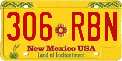 NM license plate 306RBN