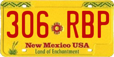 NM license plate 306RBP