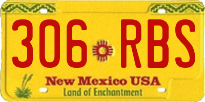 NM license plate 306RBS