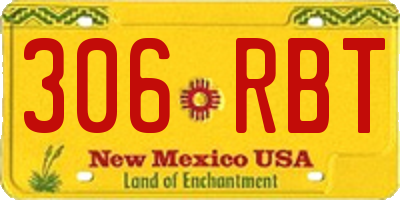 NM license plate 306RBT