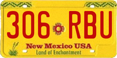 NM license plate 306RBU